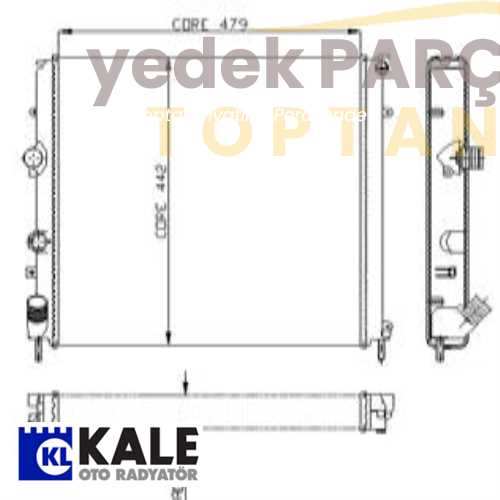 KALE RADYATOR 1 SIRA ALB KANGOO 1.5DCI 1.9D