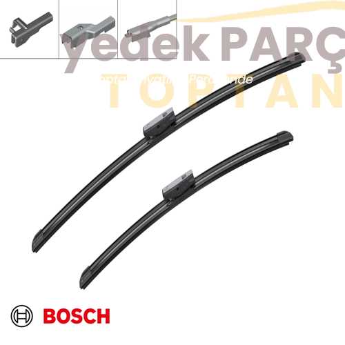 Yedek Parça :BOSCH SILECEK SETI AEROTWIN 600 475MM AM462S GOLF5 08>12 GOLF6 PASSAT CADDY Özellikler: 3397007462