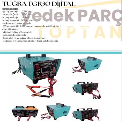 AKÜ ŞARJ CİHAZI DİJİTAL 12V 30A