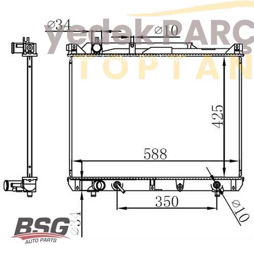 BSG SU RADYATÖRÜ AT : 425X588X26