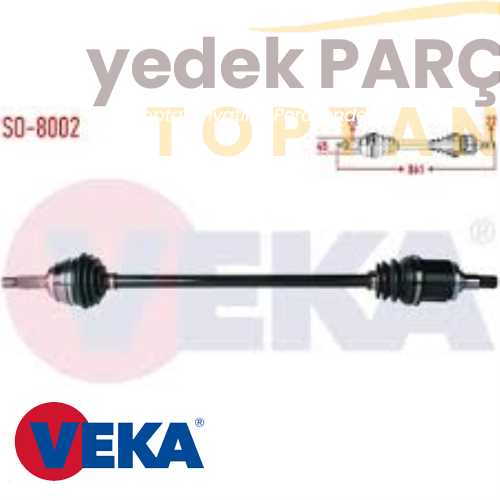 VEKA KOMPLE AKS SAG ON SKODA FAVORIT 135 1.3 UZUNLUK 861mm 1989-1994