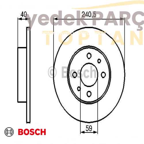 BOSCH FREN DISK AYNASI ON 240MM TEMPRA TIPO (KUCUK TIP)