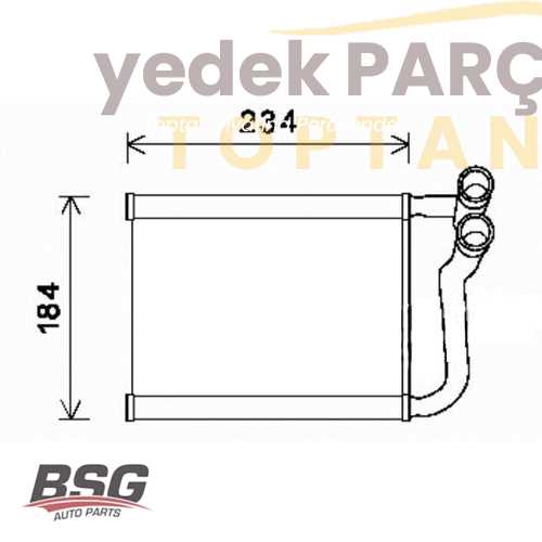 BSG KALORIFER RADYATÖRÜ A/M 145X226X18 : KALORIFER PETEGI : BRAZING