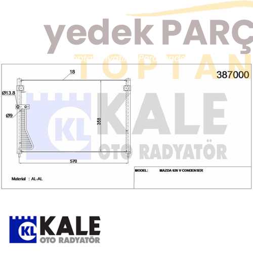 KALE KLIMA RADYATÖRÜ 548X358X18