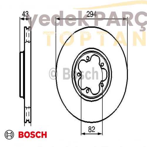 BOSCH FREN DISK AYNASI ON HAVALI 294 MM TRANSIT V184 (BBB)