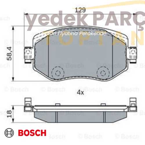 BOSCH FREN BALATASI ON MEGANE4 1.2 1.5 2016-