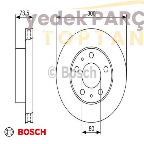 BOSCH FREN DISK AYNASI (TEKLI) ON HAVALI 300MM ADET DUCATO 2.3JTD PEUGEOT BOXER JUMPER 2.2HDI 06