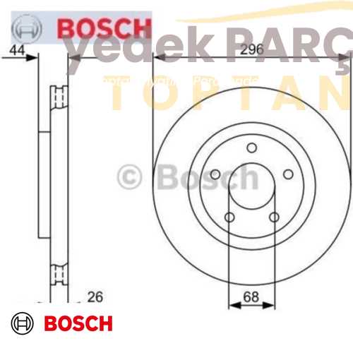 BOSCH FREN DISK AYNASI ON HAVALI 296MM KOLEOS QASHQAI XTRAIL JUKE