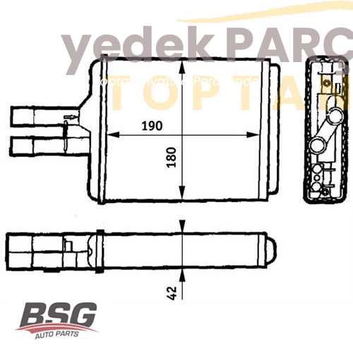 BSG KALORIFER RADYATÖRÜ BORULU (A/M 220X165X26 BRAZING)