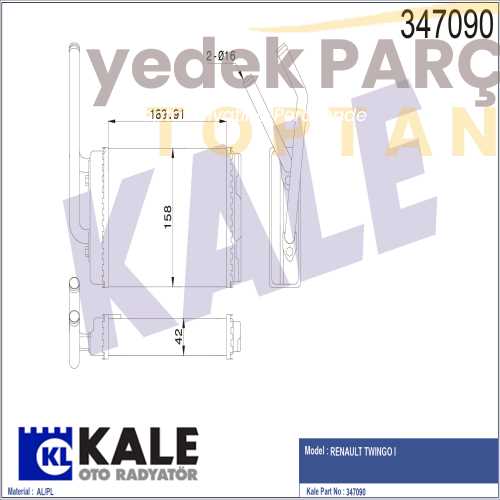 KALE KALORIFER RADYATORU MEKANIK TWINGO I