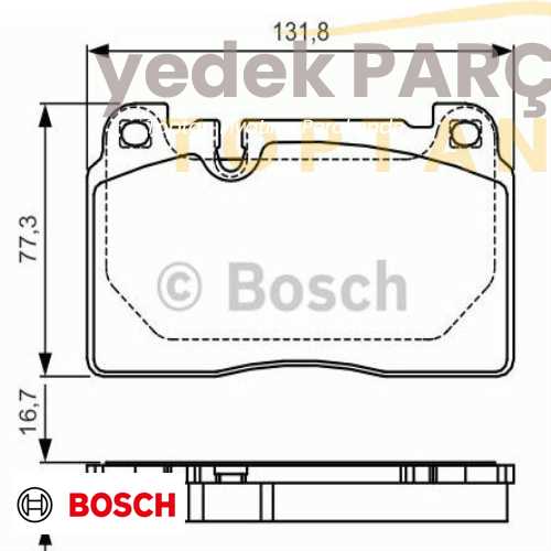 BOSCH FREN BALATASI ON Q5  2.0 TFSI QUATTRO 2.0 TDI 3.0 TDI 06 2012 0986TB3212 (BAE)