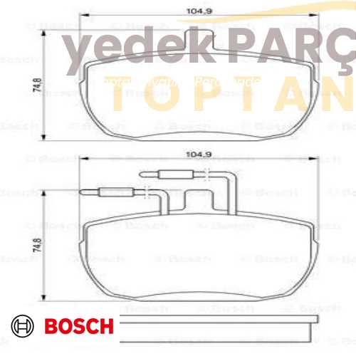 BOSCH DISK BALATA TRANSIT 2.0I 100 L 10.1988 - 07.1991; TRANSIT 2.5 DIESEL 100 L 10.1988 - 07.19 (BAE)