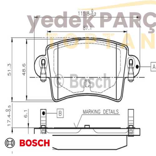 BOSCH FREN BALATASI ARKA (WVA23669) MASTER MOVANO 01 0986TB2401