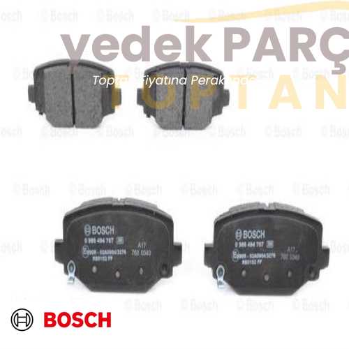 Yedek Parça :BOSCH FREN BALATASI ARKA 2012 > FREEMONT Özellikler: 0986494767