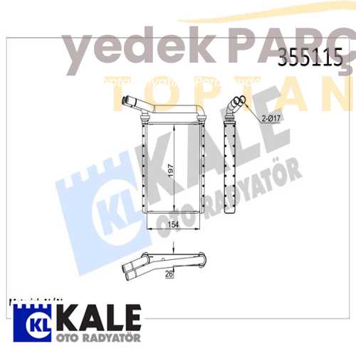 KALE KALORIFER RADYATORU COROLLA AURIS 07> AVENSIS 08>15 RAV4 08>