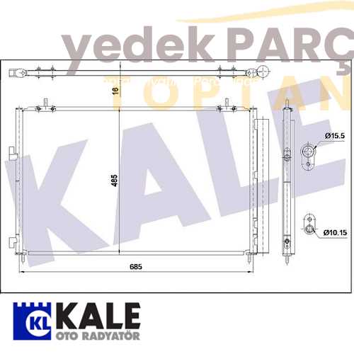 KALE KLIMA RADYATÖRÜ 665X485X16